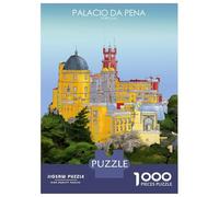 Puzzles pour Adolescents 1000 Pièces Palacio Da Pena Portugal Puzzle Adulte Jeux Amusants Décoration Parfaite Activités Ludiques À La Maison 38x26cm/1000pcs