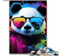 Puzzles pour Adolescents 1000 pièces Panda Animal Popart, Jouets éducatifs et éducatifs, Cadeaux d'anniversaire Uniques pour Les 14 Ans et Plus (Taille 26x38cm)