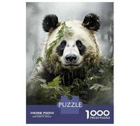 Puzzles pour Adolescents 1000 Pièces Panda Bamboo Forest Wall Art Print Puzzles pour Adultes Assemblage De Modèles De Puzzles Stimulants Amusant en Famille Et Soirée Jeux 52x38cm/1000pcs