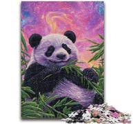 Puzzles pour Adolescents 1000 pièces Panda dans la forêt de bambous Soulagement du Stress Défi Difficile Convient pour la décoration de Bureau 50x75cm