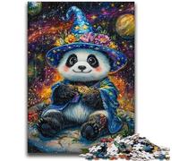 Puzzles pour Adolescents 1000 pièces Panda Magicien de Dessin animé Aidez Le Cerveau à exercer des Jouets addictifs pour cultiver la Patience Décoration Parfaite 50x75cm