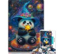Puzzles pour Adolescents 1000 pièces Panda Magicien, Jeu Familial, avec pièces entièrement emboîtables de Formes aléatoires, pour Les Enfants de 14 Ans et Plus, 38x26cm