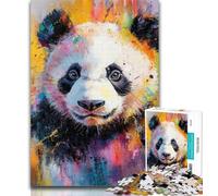Puzzles pour Adolescents 1000 pièces Panda Peinture à l'huile Puzzle 1000 pièces, Jouets éducatifs et éducatifs, Jeux de Famille, Cadeaux pour Amis et Famille 26x38cm