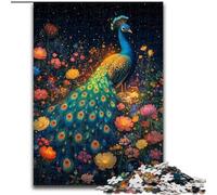 Puzzles pour Adolescents 1000 pièces Paon Jeux éducatifs Décoration de la Maison Jeu éducatif pour Anniversaire, Noël 50x75cm