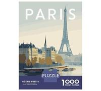 Puzzles pour Adolescents - 1000 Pièces Paris Cityscape with Eiffel Tower Puzzles pour Adolescents - Idéal pour S'amuser en Famille - Cadeau Original pour Un Anniversaire Ou Noël 52x38cm/1000pcs