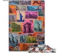 Puzzles pour Adolescents 1000 pièces Paris Collage, Analyse et logique avec pièces de Formes aléatoires entièrement emboîtables pour Les 14 Ans et Plus (Taille 50x75cm)