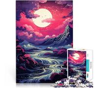 Puzzles pour Adolescents 1000 pièces Paysage au Coucher du Soleil Jouets à Faire soi-même Cadeau d'anniversaire 50x70cm