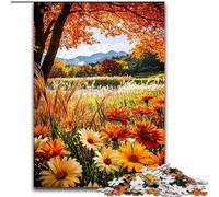 Puzzles pour Adolescents 1000 pièces Paysage de Ferme d'automne, Aide Le Cerveau à exercer des Jouets addictifs pour cultiver la Patience Décoration Parfaite (Taille 26x38cm)