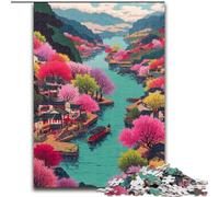 Puzzles pour Adolescents 1000 pièces Paysage de Style Japonais, entraînez Votre Cerveau et Vos Mains Cadeaux d'anniversaire et Cadeaux Uniques pour Les 14 Ans et Plus (Taille 26x38cm)