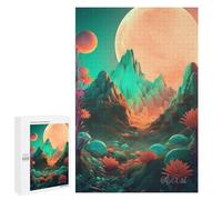 Puzzles pour adolescents 1000 pièces paysage mystique Moonlit - 1 puzzle anti-stress, décoration parfaite, activités amusantes pour la maison, 1000 pièces