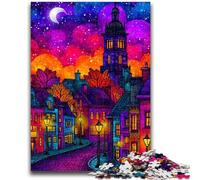 Puzzles pour Adolescents 1000 pièces Paysage Urbain d'automne Aidez Le Cerveau à exercer Jouets addictifs pour cultiver la Patience Décoration Murale 50x75cm