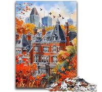 Puzzles pour Adolescents 1000 pièces Paysage Urbain Magnifique à l'aquarelle, entraînez Votre Cerveau et Vos Mains Cadeaux d'anniversaire et Cadeaux Uniques pour Les 14 Ans et Plus 26x38cm