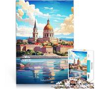 Puzzles pour Adolescents 1000 pièces Peinture à l'huile de Budapest Jouet éducatif Anti-Stress Bon Cadeau 50x70cm