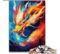 Puzzles pour Adolescents, 1000 pièces, Peinture à l'huile de Dragon Chinois, Jouets de Divertissement Familial, idéal comme Cadeau pour Toute la Famille à partir de 14 Ans (Taille 50x75cm)