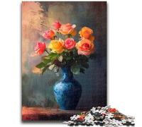 Puzzles pour Adolescents 1000 pièces Peinture à l'huile de Fleurs pour et à partir de 14 Ans Jouets de Jeu Car il est idéal comme Cadeau pour Toute la Famille 38x26cm