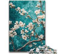 Puzzles pour Adolescents 1000 pièces Peinture à l'huile de Fleurs Soulagement du Stress Défi Difficile Décoration d'intérieur Unique et Cadeaux 26x38cm