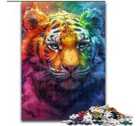 Puzzles pour Adolescents 1000 pièces, Peinture à l'huile de Tigre, défi d'intelligence cérébrale, Jouets addictifs, Cadeau Amusant pour Les 14 Ans et Plus, 50x75cm