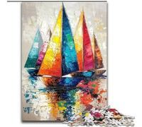 Puzzles pour Adolescents 1000 pièces, Peinture à l'huile de voilier, Chaque pièce est Unique - Jeu Familial Stimulant pour Les 14 Ans (Taille 26x38cm)