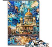 Puzzles pour Adolescents 1000 pièces, Peinture à l'huile du Taj Mahal, Jouets éducatifs, Jeux Anti-Stress, Superbes Cadeaux et Jouets (Taille 26x38cm)
