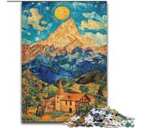 Puzzles pour Adolescents 1000 pièces Peinture de Montagne de Van Gogh, Un Cadeau éducatif idéal pour Toute la Famille (Taille 26x38cm)