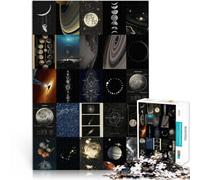 Puzzles pour Adolescents 1000 pièces Peinture mosaïque esthétique astronomique Casse-tête pour Décoration Parfaite 38x26cm