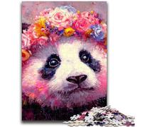 Puzzles pour Adolescents 1000 pièces Peinture Panda Jeu éducatif Difficile à réaliser mais Amusant et Humoristique pour Anniversaire 50x75cm