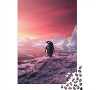 Puzzles pour Adolescents - 1000 Pièces Penguin on Iceberg Puzzles pour Adolescents - Idéal pour S'amuser en Famille - Cadeau Original pour Un Anniversaire Ou Noël 38x26cm/1000pcs