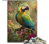 Puzzles pour Adolescents 1000 pièces Perroquet de la forêt Tropicale, Jouet éducatif et décompressant, idéal comme Cadeau pour Toute la Famille (Taille 50x75cm)