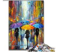 Puzzles pour Adolescents, 1000 pièces, Personnages sous la Pluie, pour stimuler Le Cerveau, Jouets addictifs pour cultiver la Patience et améliorer la mémoire (Taille 50x75cm)