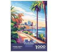 Puzzles pour Adolescents 1000 Pièces Perth, Australia Cityscape Puzzle Jeu Familial Décoration Parfaite Cadeaux Uniques pour Anniversaire Et Noël 52x38cm/1000pcs