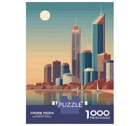 Puzzles pour Adolescents 1000 Pièces Perth Australia Skyline Puzzle pour Adolescents Analyse Et Logique Difficile Et Stimulant Un pour Les Jeux 70x50cm/1000pcs