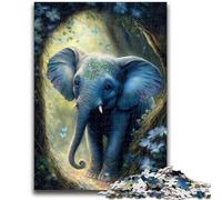 Puzzles pour Adolescents 1000 pièces Petit éléphant Mignon Difficile à compléter mais Amusant et Humoristique Jeu éducatif pour Anniversaire 50x75cm