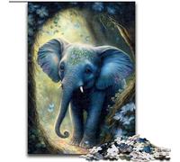 Puzzles pour Adolescents 1000 pièces Petit éléphant Mignon, Jouets éducatifs, Jeux Anti-Stress, décoration Murale (Taille 26x38cm)