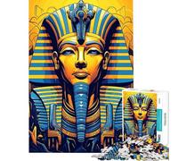 Puzzles pour Adolescents 1000 pièces Pharaon Ramsès II Puzzles pour Adultes Jeu Manuel Une œuvre d'art Interaction Parent-Enfant (Taille 50x75cm)