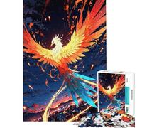 Puzzles pour Adolescents 1000 pièces Phénix renaissant de Ses Cendres au-Dessus d’Un Paysage Urbain - Puzzles Anti-Stress pour Adolescents - Stimule l’Analyse et la logique et Aide à exercer
