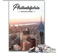 Puzzles pour Adolescents 1000 pièces Philadelphie, Jouet éducatif et décompressant, Cadeau d'anniversaire, 26x38cm