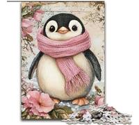 Puzzles pour Adolescents 1000 pièces Pingouin Portant Un Foulard, Jeux Amusants en Famille, idéal comme Cadeau pour Toute la Famille (Taille 26x38cm)