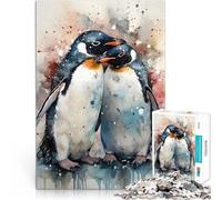 Puzzles pour Adolescents 1000 pièces Pingouins Difficile à réaliser mais Amusant et Humoristique Une œuvre d'art 52x38cm