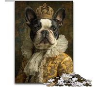 Puzzles pour Adolescents 1000 pièces Pirate Capitaine Bouledogue Français, Aidez Le Cerveau à exercer des Jouets addictifs pour cultiver la Patience Décoration Parfaite (Taille 26x38cm)