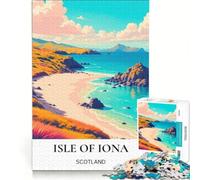 Puzzles pour Adolescents 1000 pièces Plages secrètes d'Iona, Jeux relaxants, Difficiles et stimulants, Chaque pièce est Unique 38x26cm