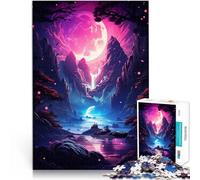Puzzles pour Adolescents 1000 pièces Pleine Lune sur Le lac Compétition de Vitesse Manuelle Collection d'artistes, Beaux-Arts 52x38cm
