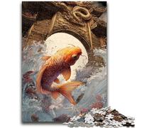 Puzzles pour Adolescents 1000 pièces Poissons Koi pour Les 14 Ans et Plus Beau Jeu de Conception Beau Jeu de Conception Superbe Cadeau 26x38cm