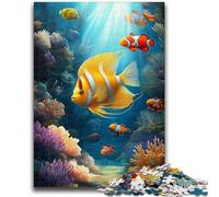 Puzzles pour Adolescents 1000 pièces Poissons sous-Marins Aidez Le Cerveau à exercer Jouets addictifs pour cultiver la Patience Décoration Murale 50x75cm