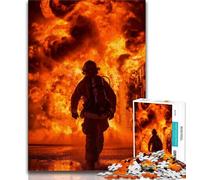 Puzzles pour Adolescents 1000 pièces Pompiers 1000 pièces pour Adolescents, Staycation Kill Time avec Affiche et fiche de Questions-réponses (Taille 38x26cm)