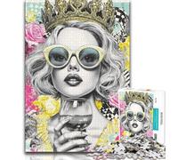 Puzzles pour Adolescents 1000 pièces Pop Art Queen 1000 pièces pour Adolescents Anti-Stress défi Difficile Cadeaux du Père Noël Secret 75x50cm