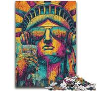 Puzzles pour Adolescents 1000 pièces Pop Art Statue de la Liberté, Anti-Stress, Vacances à la Maison, Passe-Temps, Amour Entre Couples (50x75cm)