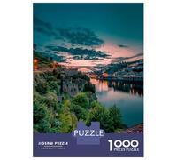 Puzzles pour Adolescents 1000 Pièces Porto at Night Puzzles pour Adultes - Décoration Murale - Décoration Parfaite - Cadeaux Uniques d'anniversaire Et De Noël 52x38cm/1000pcs