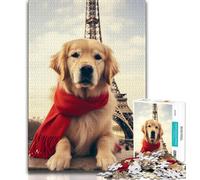 Puzzles pour Adolescents 1000 pièces Portrait de Golden Retriever, Jouets éducatifs, Jeux Anti-Stress, Collection d'artistes, Beaux-Arts (75x50cm)