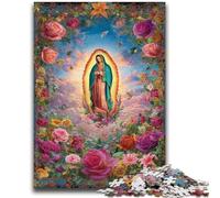 Puzzles pour Adolescents 1000 pièces Portrait de Marie la Mère 1000 pièces pour Adultes, Anti-Stress, défi Difficile, Cadeaux du Père Noël Secret (50x75cm)