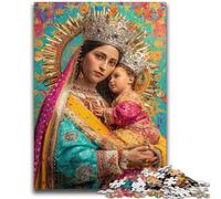Puzzles pour Adolescents 1000 pièces Portrait de Marie la Mère Jouets Jeux éducatifs Soulagement du Stress Convient pour la décoration de Bureau 50x75cm
